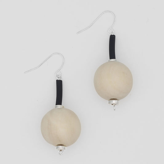 Ivory Ball Drop Earring - Sylca Designs - Chunky Jewelry