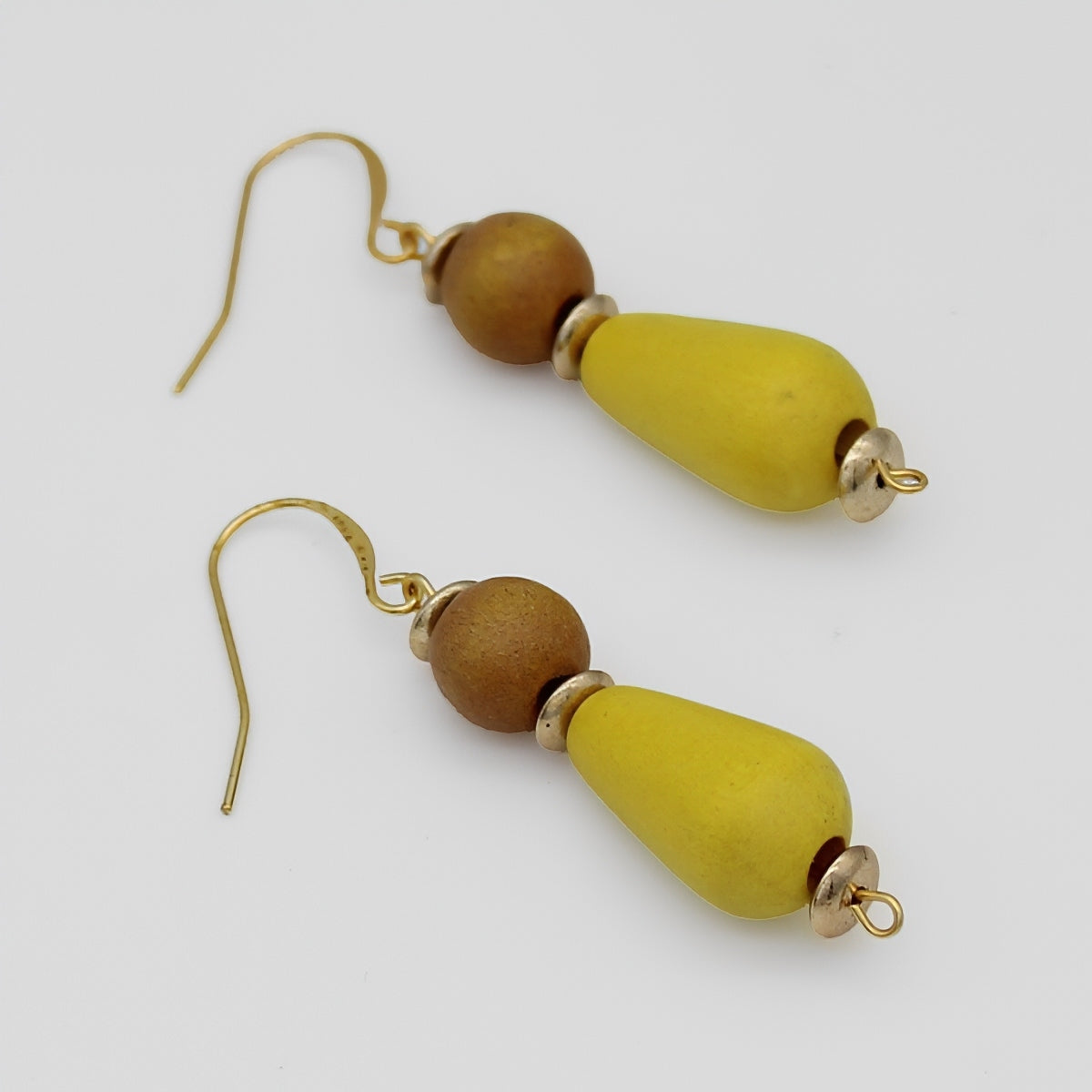 Yellow Geometric Dangle Statement Earring - Sylca Designs - Chunky Jewelry