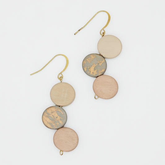 Ivory Triple Stacked Earring - Sylca Designs - Chunky Jewelry