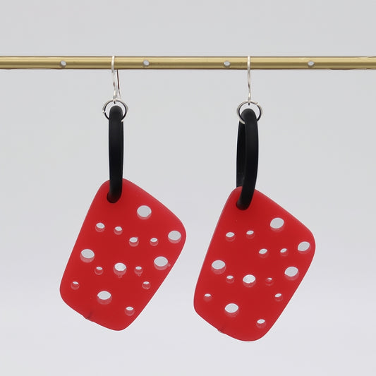 Coral Geometric Dangle Earring - Sylca Designs - Chunky Jewelry