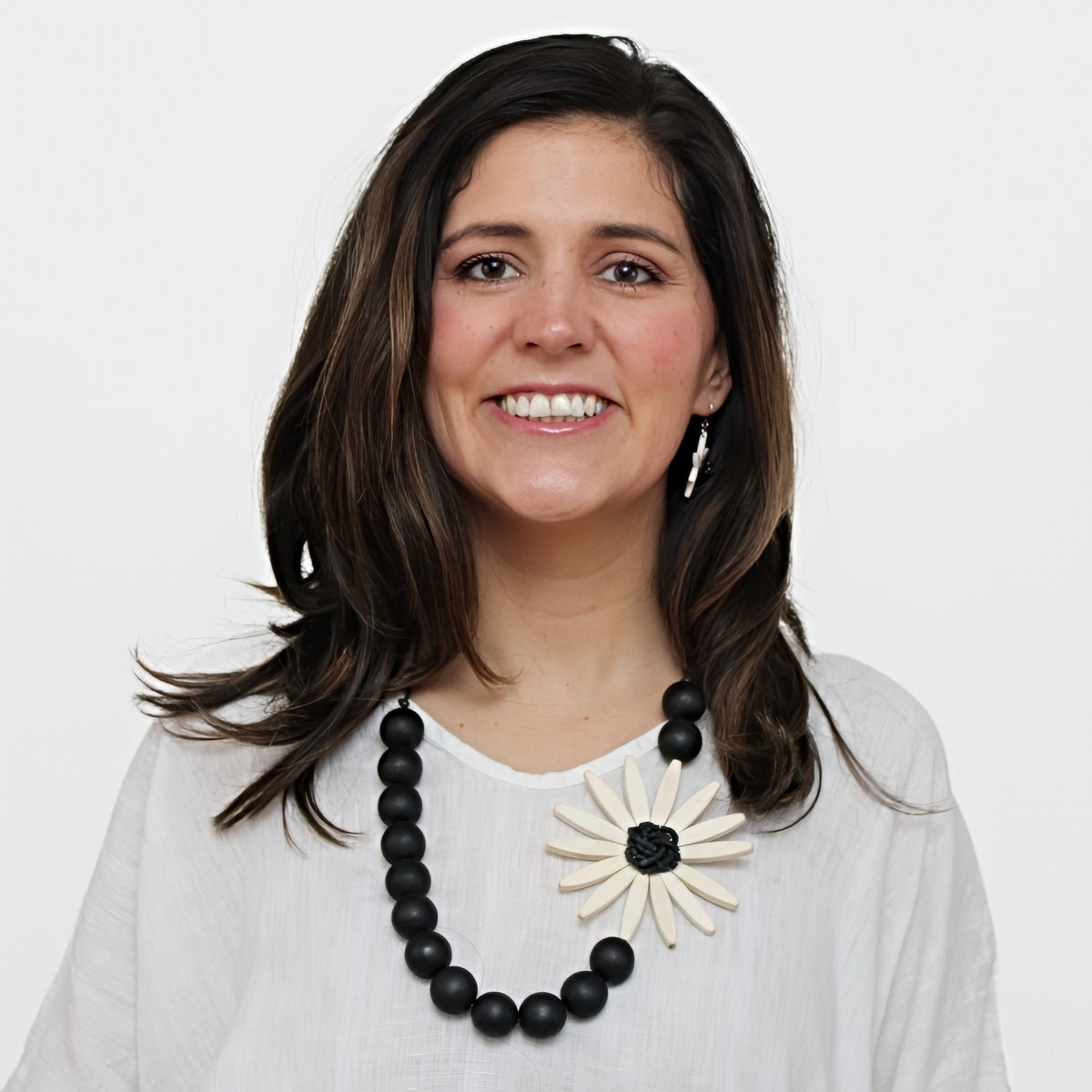 Chunky White Flower Statement Necklace - Sylca Designs - Chunky Jewelry