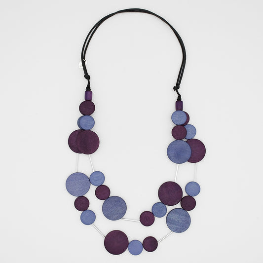 Multi Strand Purple Beaded Mila Necklace