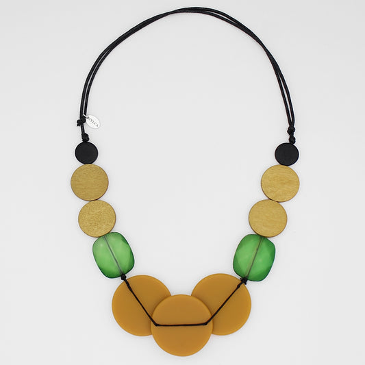 Yellow and Green Elsie Necklace