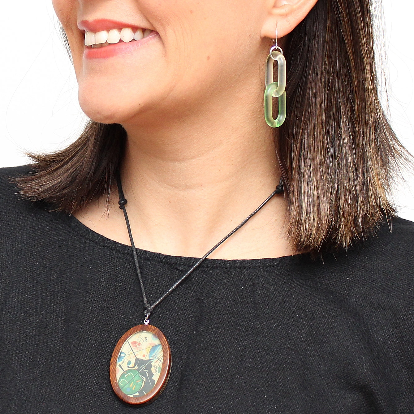 Abstract Art to Wear Statement Necklace-Sylca Designs