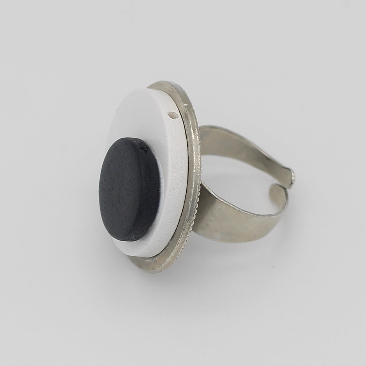 White Stacked Luna Ring