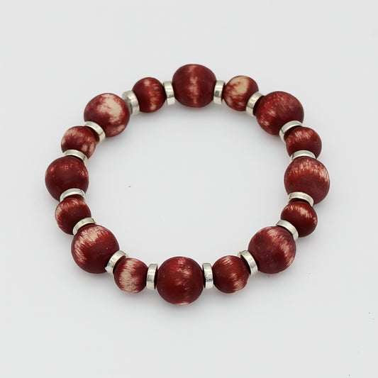 Coral Caila Stretch Bracelet - Sylca Designs - Chunky Jewelry
