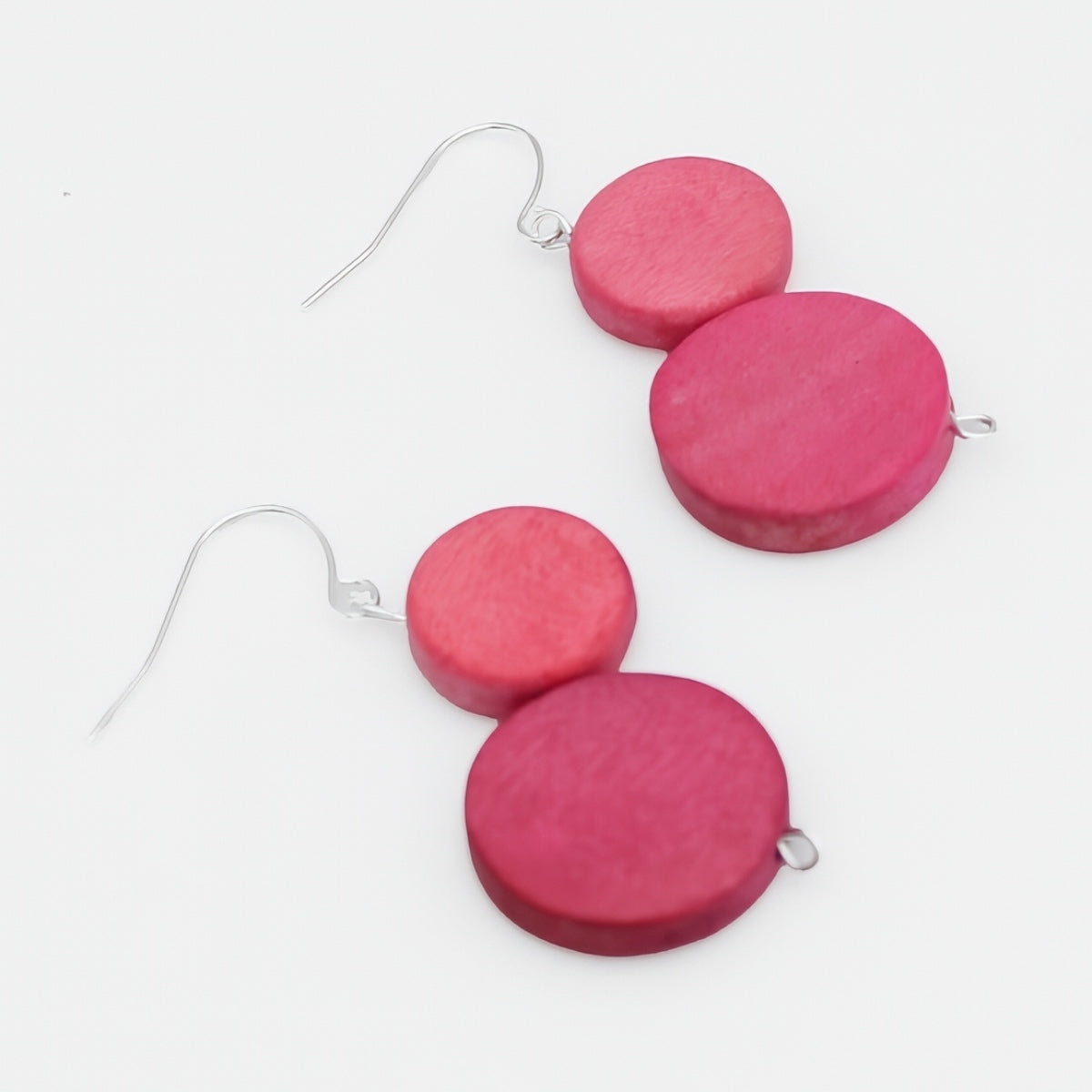 Bubblegum Georgie Two Bead Drop Earrings - Sylca Designs - Chunky Jewelry