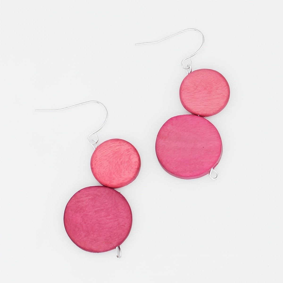 Bubblegum Georgie Two Bead Drop Earrings - Sylca Designs - Chunky Jewelry