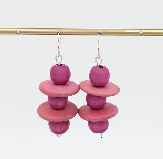 Pink Contemporary Earring