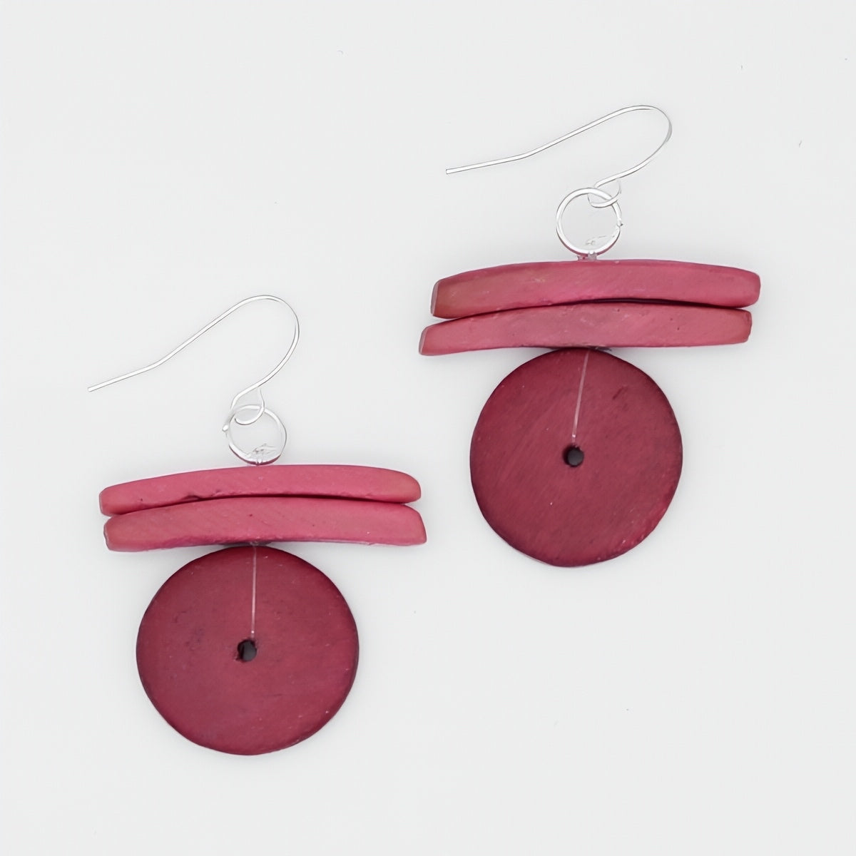 Raspberry Billie Dangle Earring - Sylca Designs - Chunky Jewelry