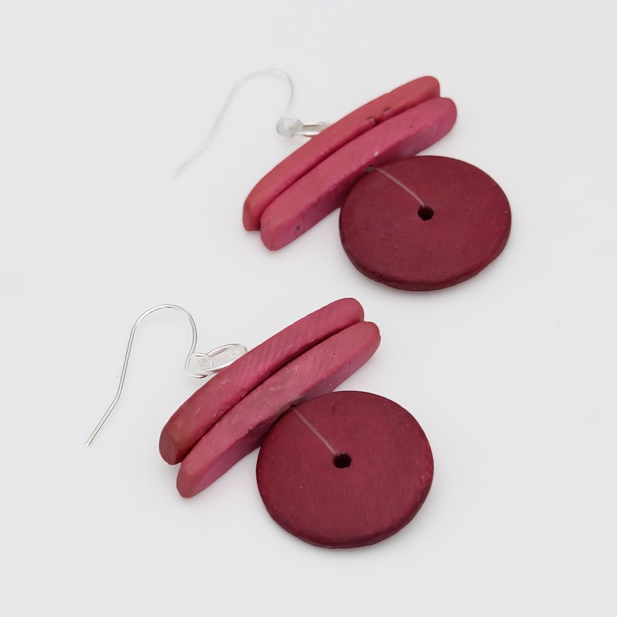 Raspberry Billie Dangle Earring - Sylca Designs - Chunky Jewelry
