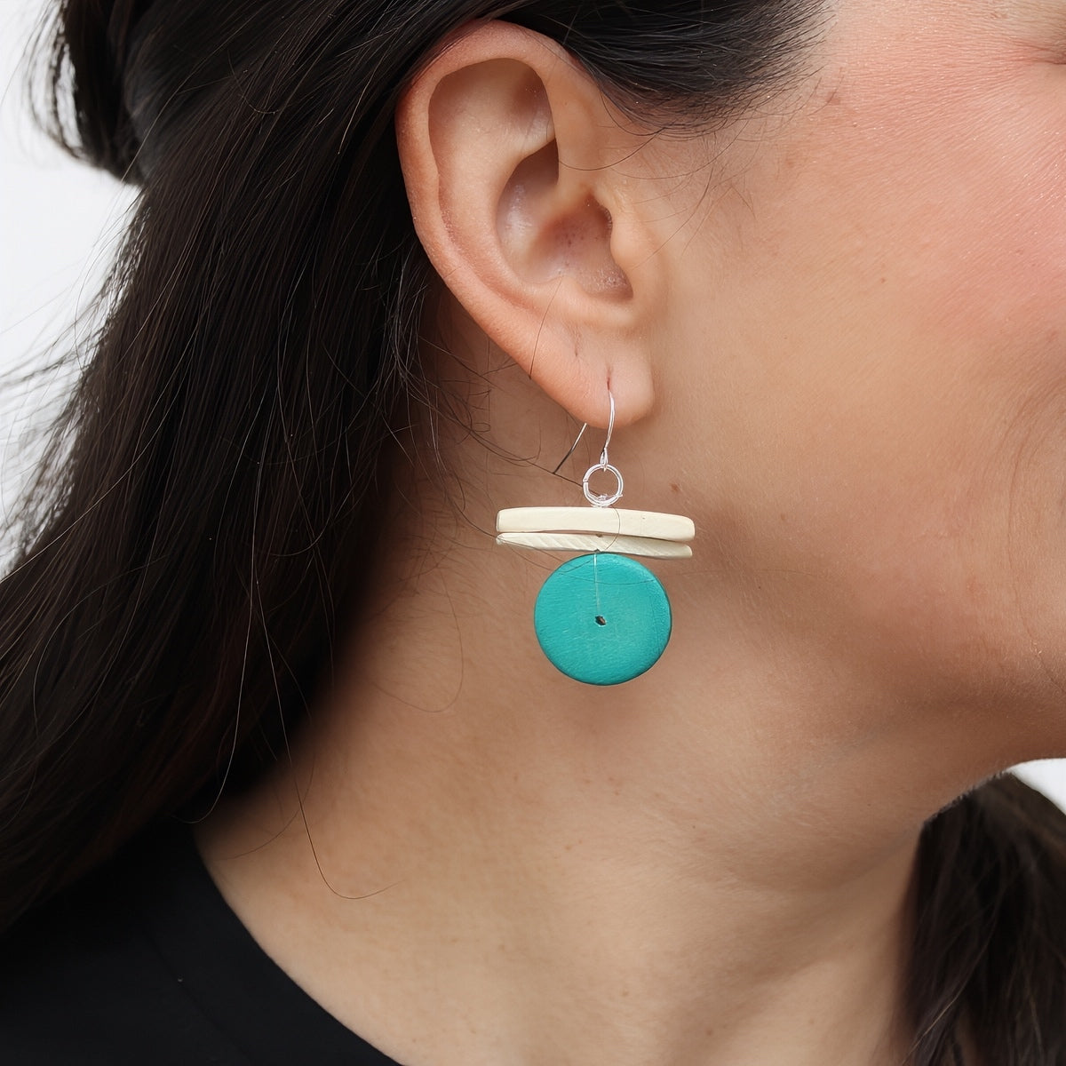 Aqua Billie Dangle Earring - Sylca Designs - Chunky Jewelry