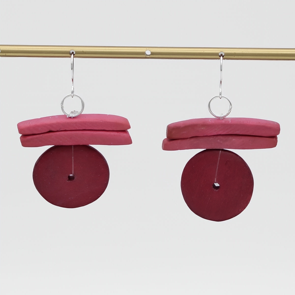Raspberry Billie Dangle Earring - Sylca Designs - Chunky Jewelry