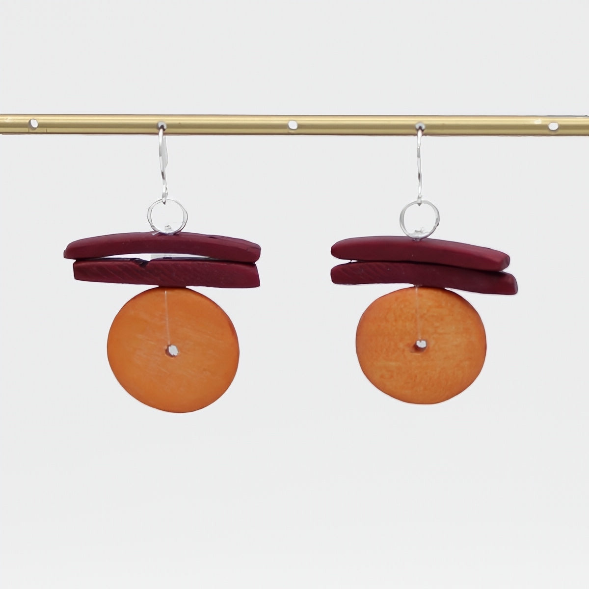 Orange Billie Dangle Earring - Sylca Designs - Chunky Jewelry