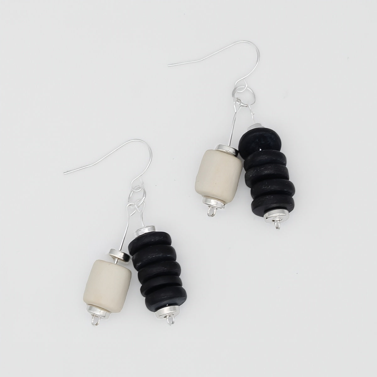 Black Duel Drop Earring - Sylca Designs - Chunky Jewelry