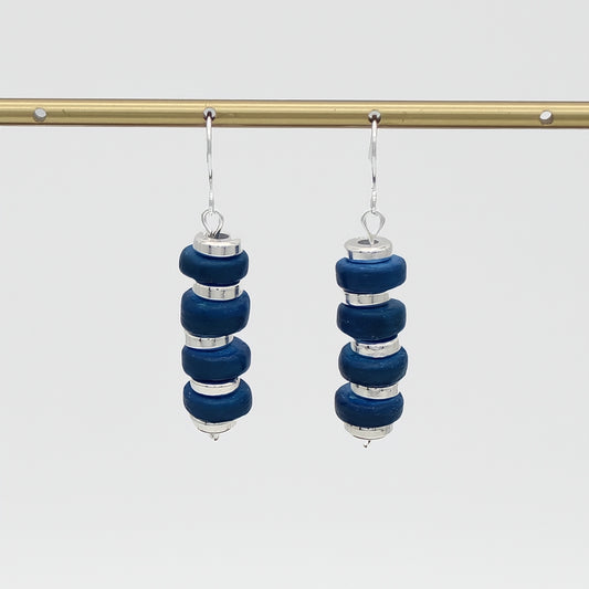 Blue Roca Drop Earrings - Sylca Designs - Chunky Jewelry