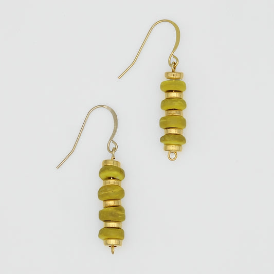 Yellow Roca Drop Earrings - Sylca Designs - Chunky Jewelry