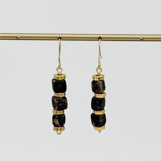 Gold Inspire Bead Earring - Sylca Designs - Chunky Jewelry