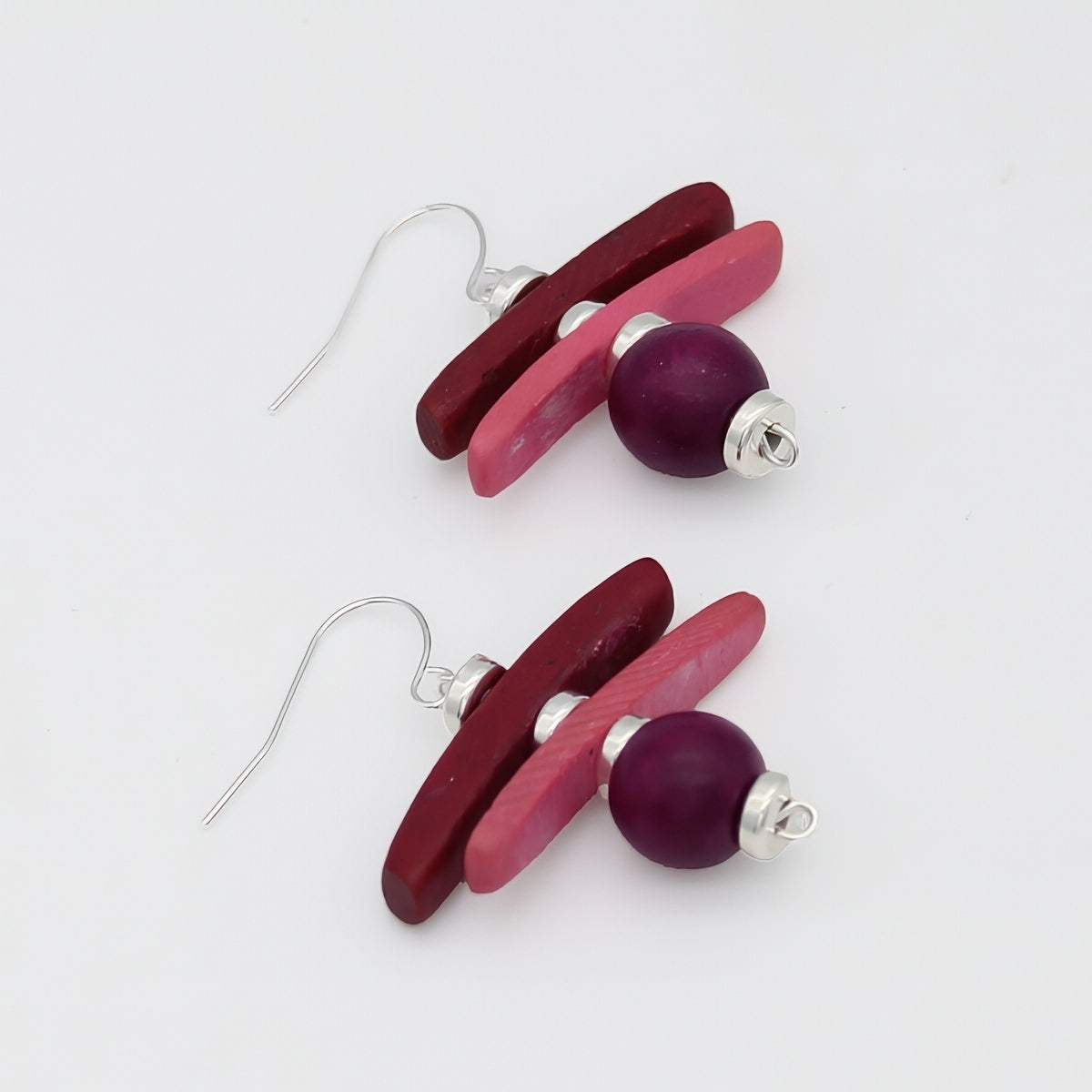Fuchsia Skylar Coastal Aura Earrings - Sylca Designs - Chunky Jewelry