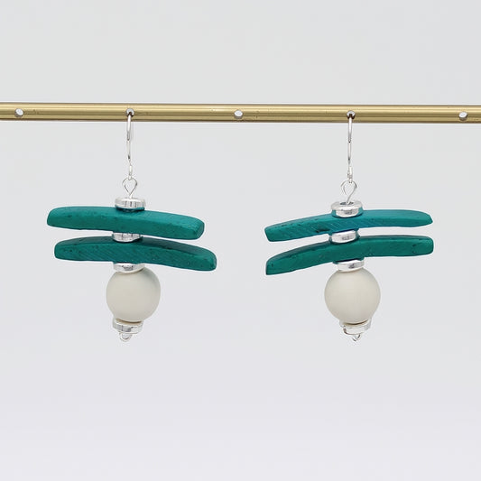 Turquoise Skylar Coastal Aura Earrings - Sylca Designs - Chunky Jewelry