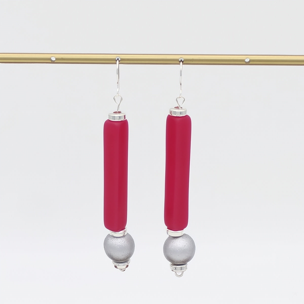 Fuchsia Flair Drop Earring - Sylca Designs - Chunky Jewelry