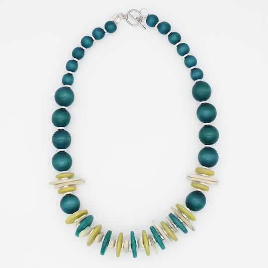Turquoise and Yellow Radiance Statement Necklace