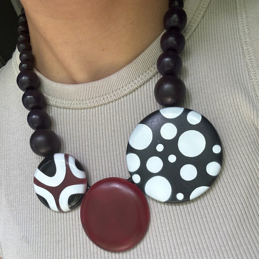 Mod Circles Statement Necklace - Sylca Designs - Chunky Jewelry