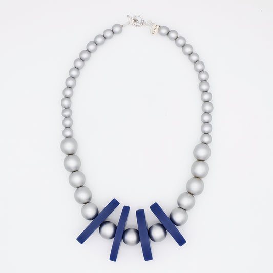 Silver and Blue Mirage Necklace