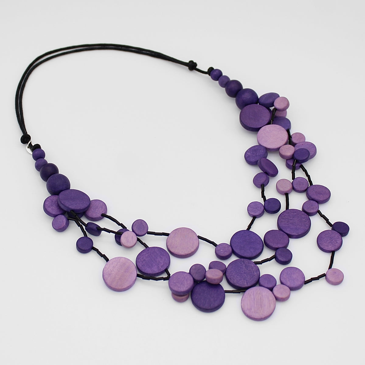 Purple Multi Strand Millie Necklace - Sylca Designs - Chunky Jewelry