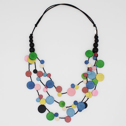Colorful Multi Strand Millie Necklace - Sylca Designs - Chunky Jewelry