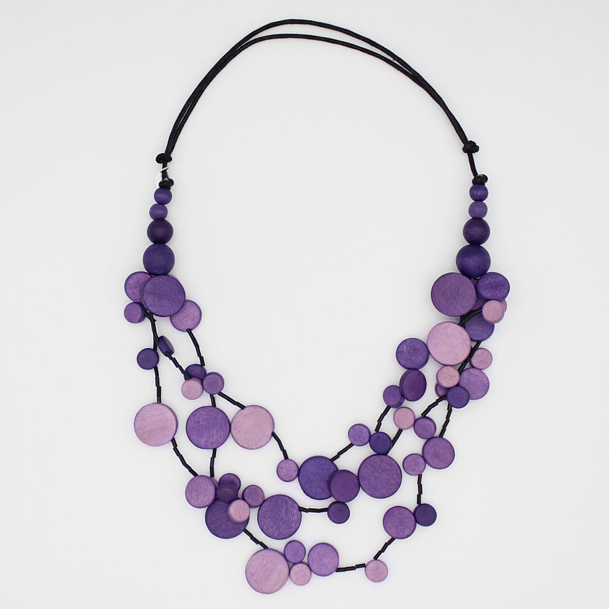 Purple Multi Strand Millie Necklace - Sylca Designs - Chunky Jewelry