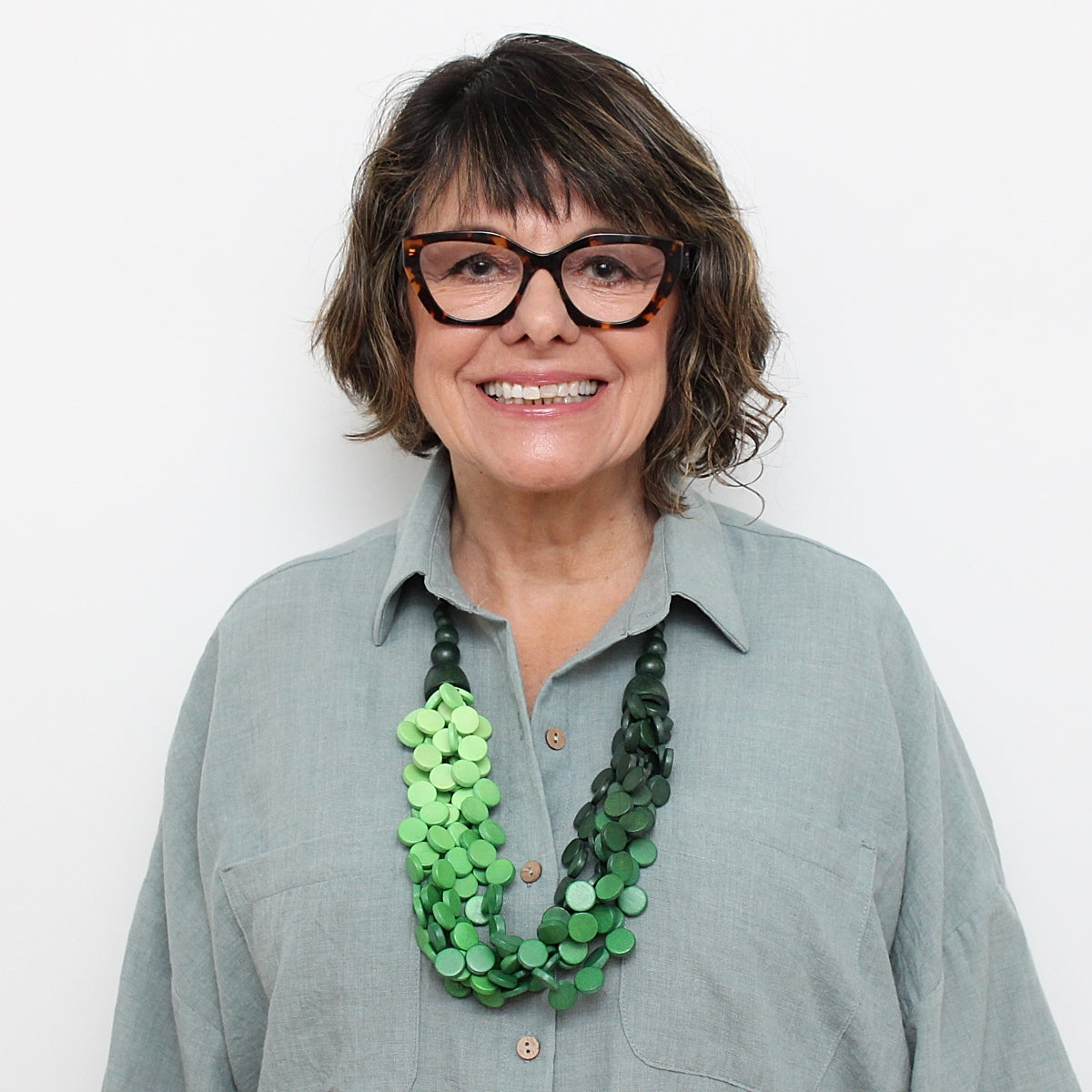 Ombre Green Gillian Necklace