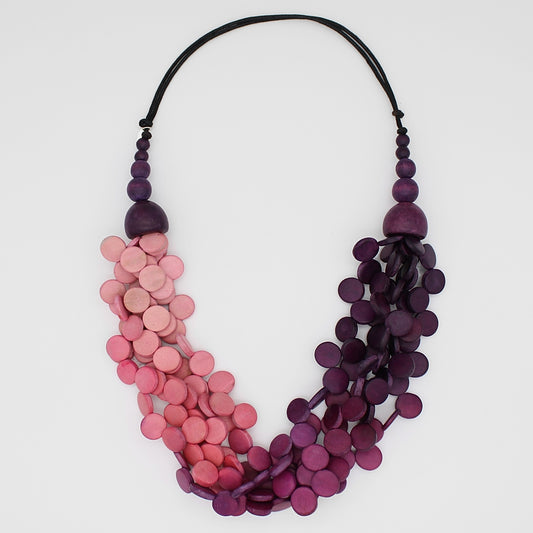 Ombre Wine Gillian Necklace - Sylca Designs - Chunky Jewelry