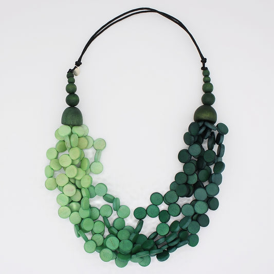 Ombre Green Gillian Necklace - Sylca Designs - Chunky Jewelry