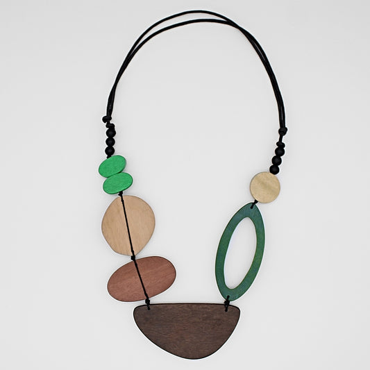 Green Geometric Nevaeh Necklace - Sylca Designs - Chunky Jewelry