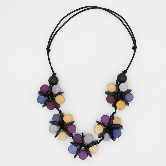 Merlot Cascading Blooms Necklace