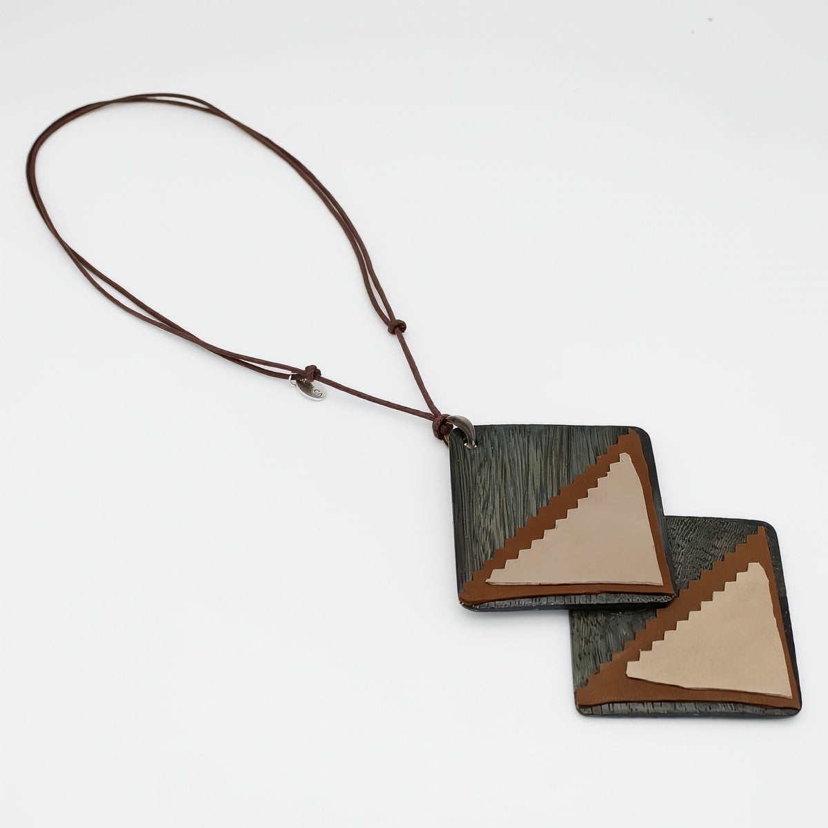 Green Leather Elin Necklace - Sylca Designs - Chunky Jewelry