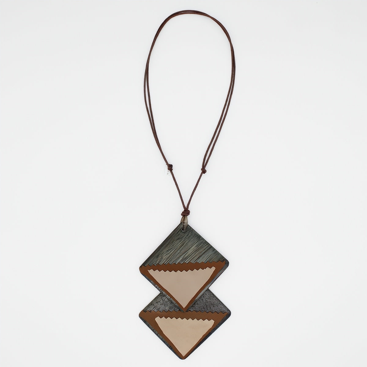 Green Leather Elin Necklace - Sylca Designs - Chunky Jewelry