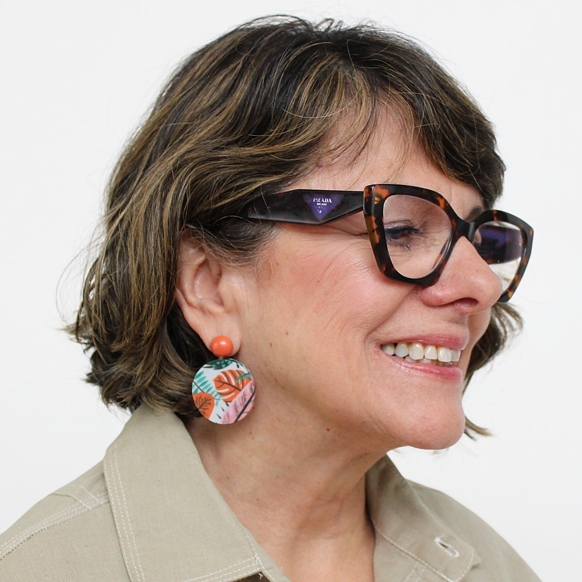 Tropical Decoupage Earrings