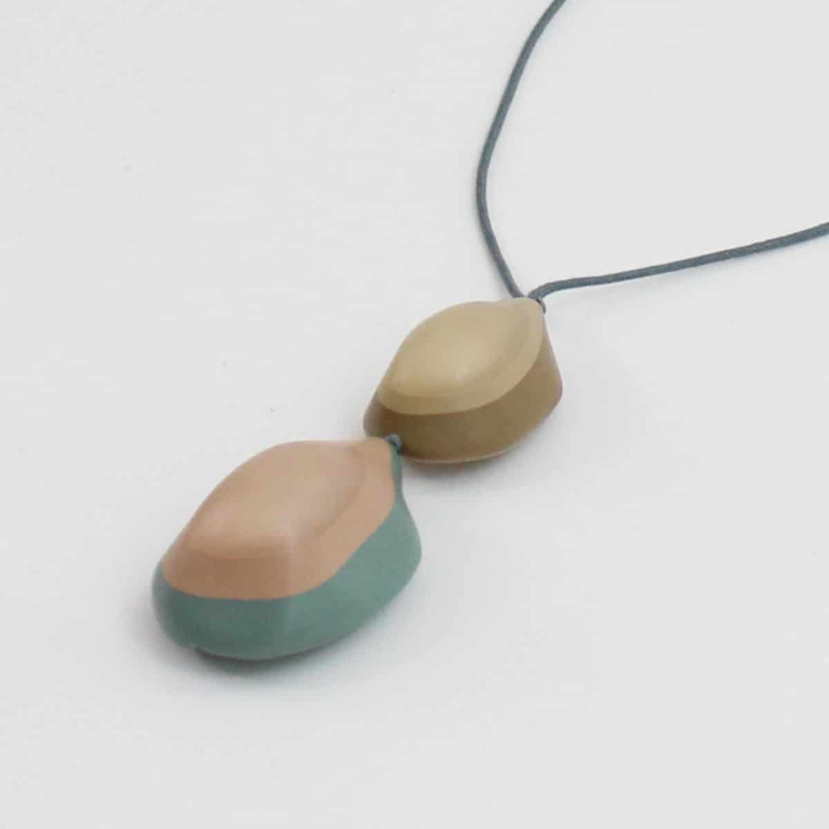 Multicolor Two Bead Aster Pendant - Sylca Designs - Chunky Jewelry