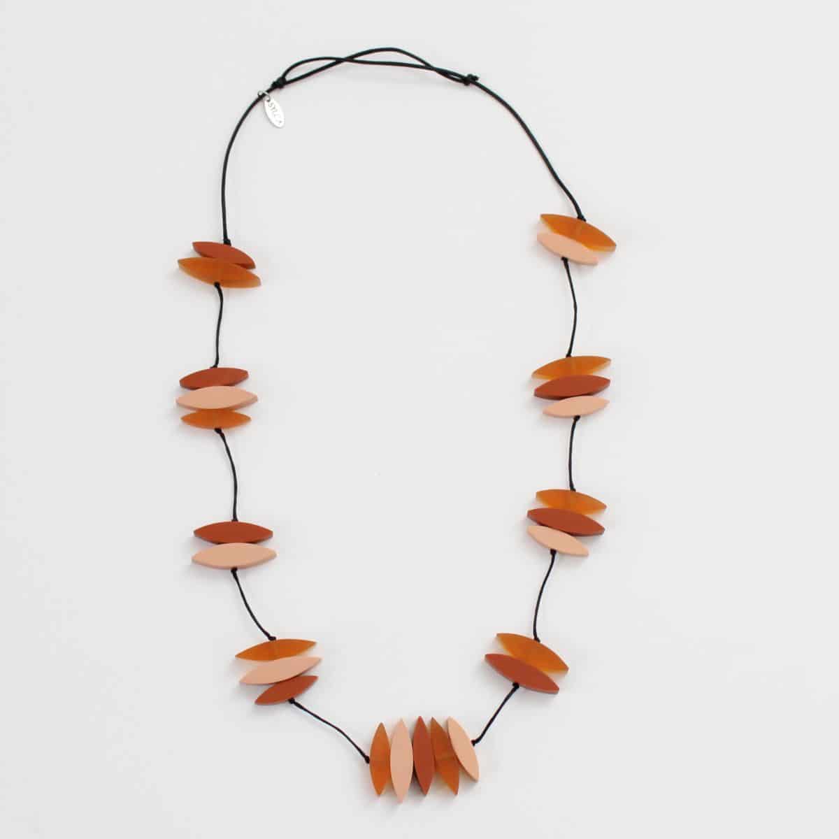 Burnt Orange Beaded NECKLACE