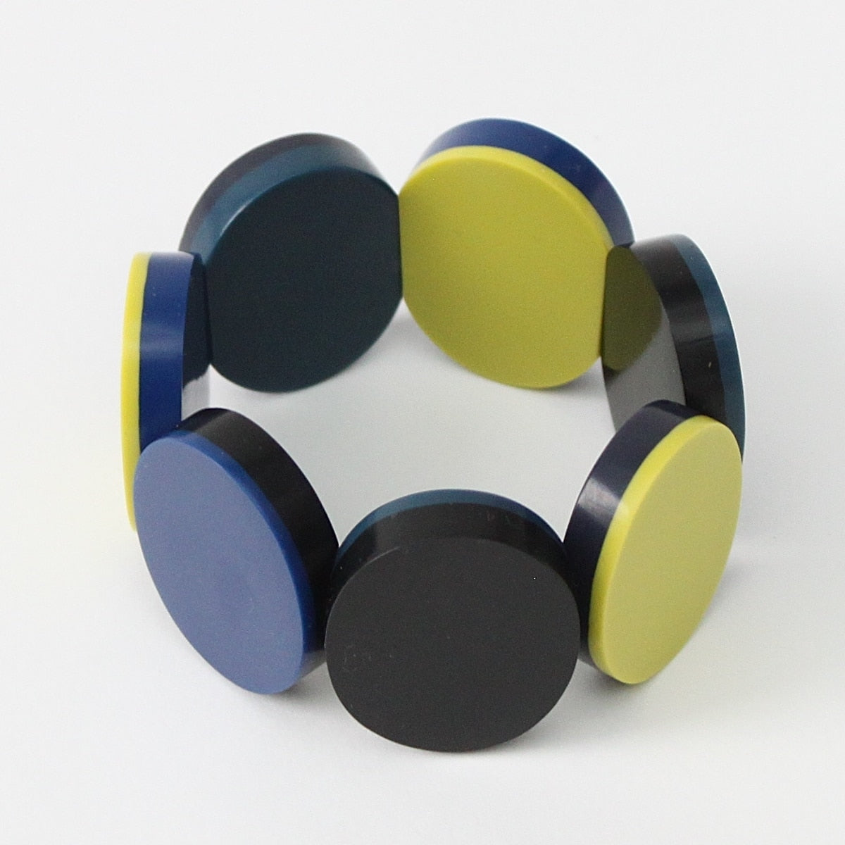 Lime and Blue Statement Bracelet