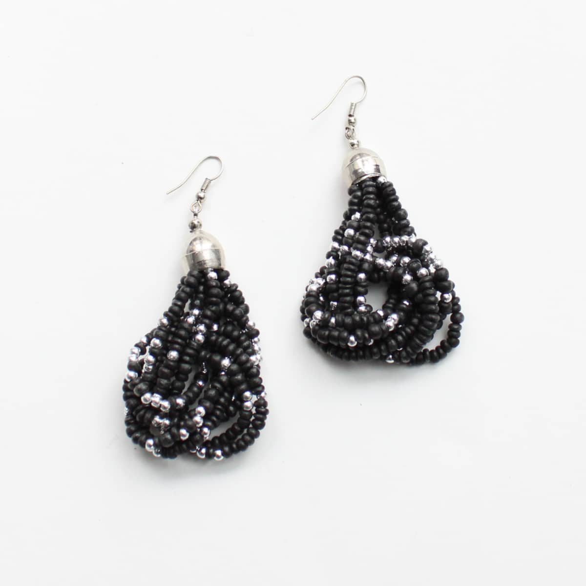 Multilayer Beaded Dangle Earrings - Sylca Designs - Chunky Jewelry