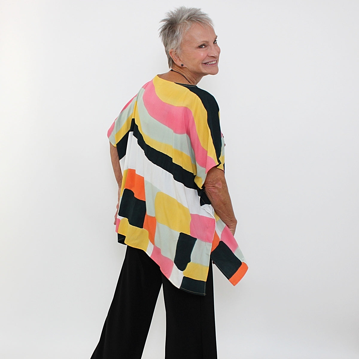 Yellow and Pink Sunset Blouse