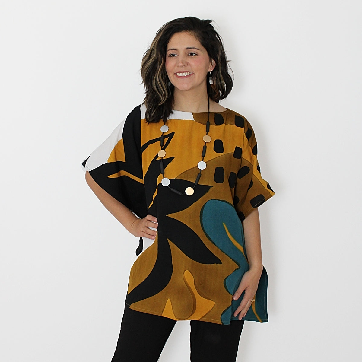 Black and Gold Blouse