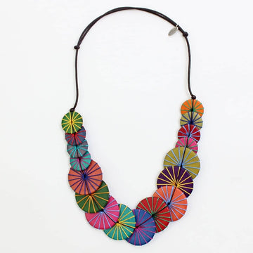 Multicolored Azalea Necklace - Sylca Designs - Chunky Jewelry