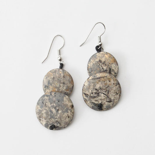 Speckled Grey Amelie Earrings - Sylca Designs - Chunky Jewelry