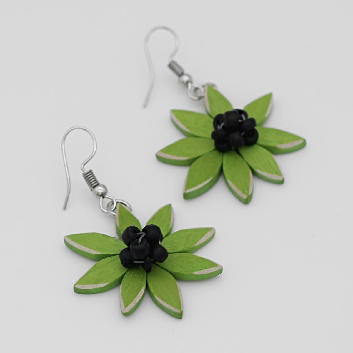 Lime Amaya Flower Earrings