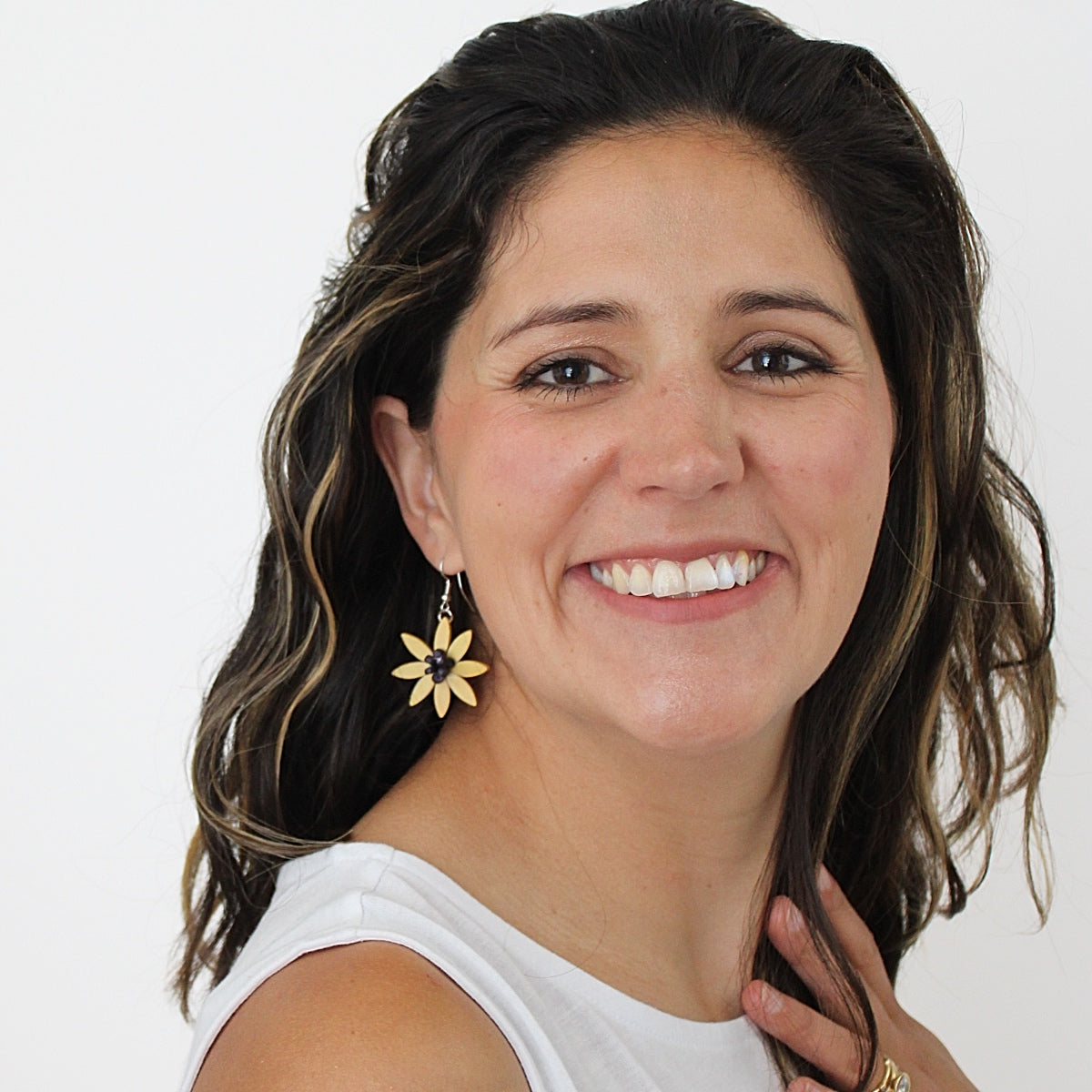 Yellow Amaya Flower Earrings - Sylca Designs - Chunky Jewelry