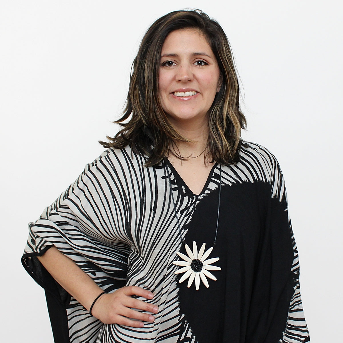 White Amaya Flower Statement Necklace